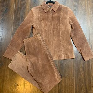 Live A Little Leather Pants Suit Sz Sm/4